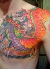 japanese tats dragon on man's chest